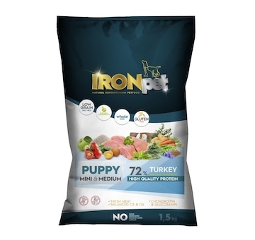 IRONpet Dog Puppy Mini & Medium Turkey (Krocan) 1,5 kg