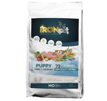 IRONpet Dog Puppy Mini & Medium Turkey (Krocan) 12 kg