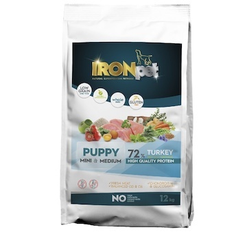 IRONpet Dog Puppy Mini & Medium Turkey (Krocan) 12 kg  Expirace 10/2025