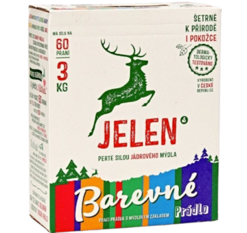 JELEN mýdlový prášek 60PD=3kg Color