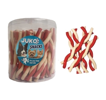 Jerky tyčinka kroucená Vanilka & hovězí JUKO Snacks (50 ks)