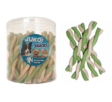 Jerky tyčinka kroucená Vanilka & mint JUKO Snacks (50 ks)