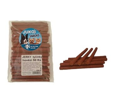Jerky tyčinky Hovězí JUKO Snacks (50 ks)