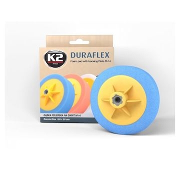 K2 Duraflex leštící houba s úchytným talířem modrá