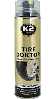 K2 TIRE DOKTOR 500ml - utěsnení propíchnutých pneumatik