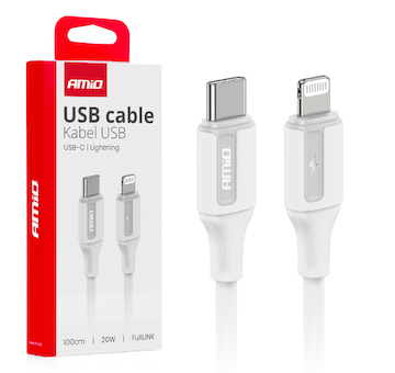 Kabel 'USB-C na Lightning 20W 100cm FullLINK AMIO-03922