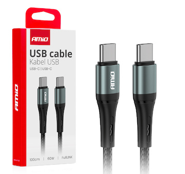 Kabel 'USB-C na USB-C 60W 100cm FullLINK AMIO-03914
