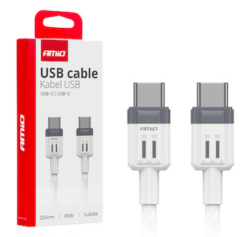 Kabel 'USB-C na USB-C 60W 200cm FullLINK AMIO-03909