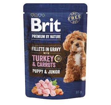 Kap.Brit Premium by Nature Dog Puppy&Junior Fillets in Gravy with Turkey&Carrots 85 g