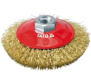 Kartáč drátěný boční M14 x 100 mm pomosazený drát