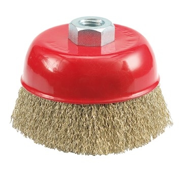 Kartáč drátěný čelní 75 mm pomosazený drát