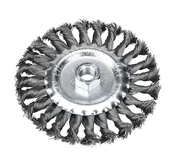 Kartáč radiální copánkový, O 125mm, vlnitý drát S 0,5mm, M14x2mm, EXTOL CRAFT