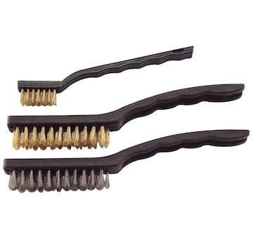 Kartáče ocelové, sada 3ks, 180mm, 2x225mm, vlnitý drát S 0,3mm a S 0,5mm, EXTOL CRAFT