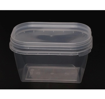 Kelímek s víčkem obdélník 1,25l transparentní