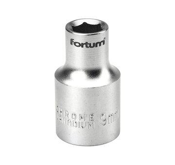 Klíč nástrčný, 1/2', 9,0mm, L 38mm, 61CrV5, FORTUM