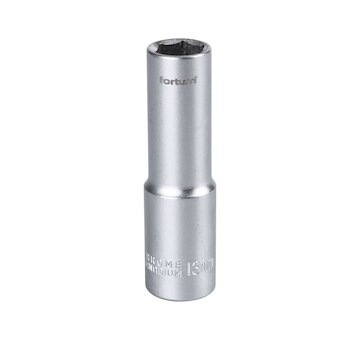 Klíč nástrčný prodloužený, 1/2', 13mm, L 77mm, 61CrV5, FORTUM