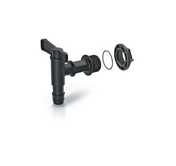 Kohoutek pro nádrž na dešťovou vodu, černý, 3/4