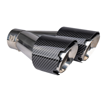 Koncovka tlumiče výfuku z nerezové oceli, uhlík AMIO-04069