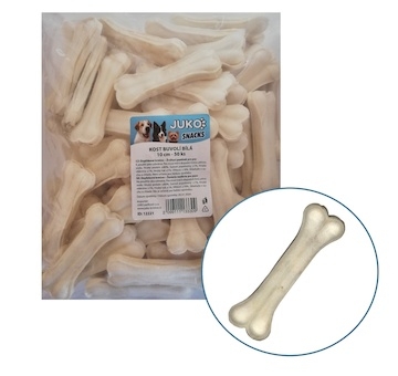 Kost buvolí bílá JUKO Snacks 10 cm (50 ks)