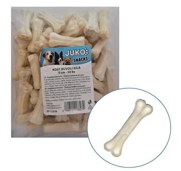 Kost buvolí bílá JUKO Snacks 5 cm (50 ks)