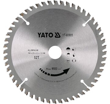 Kotouč na hliník 160 x 20 mm 52z