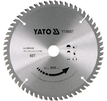 Kotouč na hliník 180 x 20 mm 60z