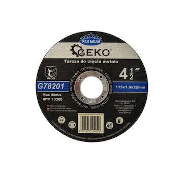 Kotouč řezný na ocel, nerez, 115x1,0x22mm GEKO PREMIUM