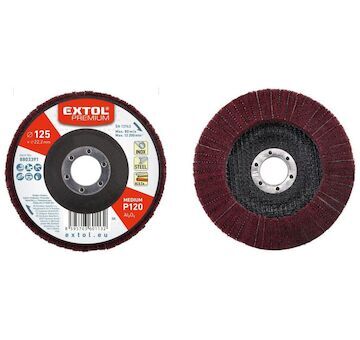 Kotouč z korundového brusného rouna celoobvodový P120, 125x15mm EXTOL PREMIUM
