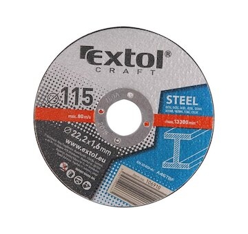 Kotouče řezné na kov, 5ks, 115x1,6x22,2mm, EXTOL CRAFT