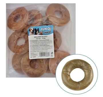 Kroužek buvolí JUKO Snacks 7,5 cm (10 ks)