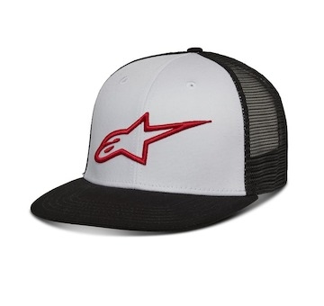 kšiltovka CORP TRUCKER, ALPINESTARS (bílá/černá/červená)