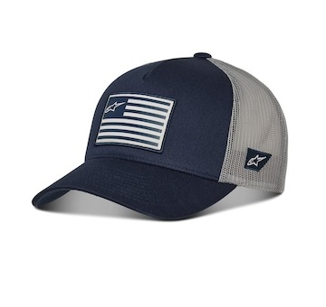kšiltovka FLAG SNAP HAT, ALPINESTARS (modrá/šedá)