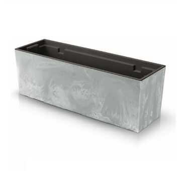Květináč-truhlík 58cm, šedý URBI CASE BETON EFFECT