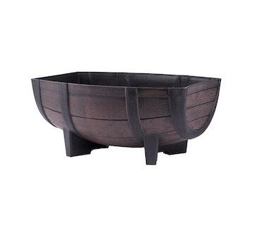Květináč Woodeff barel teak, 40x30x18cm