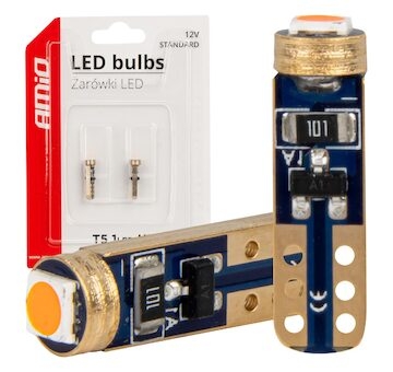 LED BUBLS STANDARD Red T5 12V 3030 1LED HP AMIO-03727