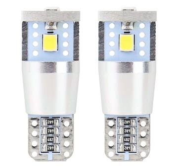 LED CANBUS 3SMD 2835 T10e (W5W) ALU White 12V / 24V