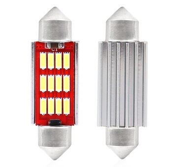 LED CANBUS 4014 12SMD Festoon C5W C10W C3W 36mm White 12V/24V