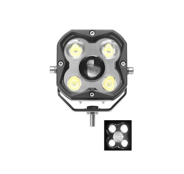 LED prostorové světlo 4xLED+1xLED s konvexní čočkou