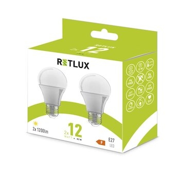 LED žárovka Classic eko sada 2x12W E27 A60 WW REL 31 RETLUX