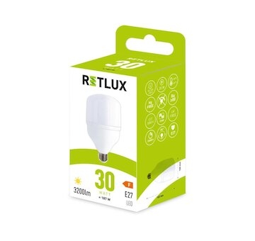 LED žárovka výkonová 30W E27 WW RLL 445 RETLUX