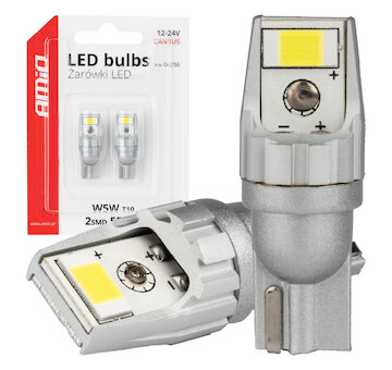 LED žárovky CANBUS T10 W5W 2SMD 3570 White 12V 24V AMIO-04256