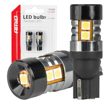 LED žárovky CANBUS T10 W5W 9 SMD 3030 White 12V 24V AMIO-04241