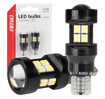 LED žárovky CANBUS T15 W16W 15SMD 2835 White 12V 24V AMIO-04245