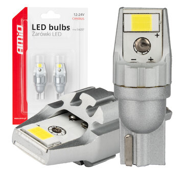 LED žárovky CANBUS T15 W16W 2SMD 3570 White 12V 24V AMIO-04257