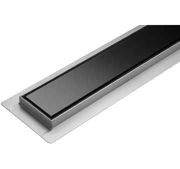 Lineární koupelnový žlab Černé Sklo 60 cm WET&DRY