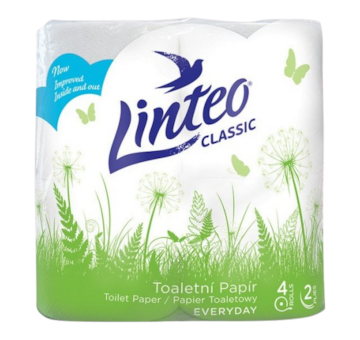 Linteo classic toaletní papír 2vrstvý 4ks