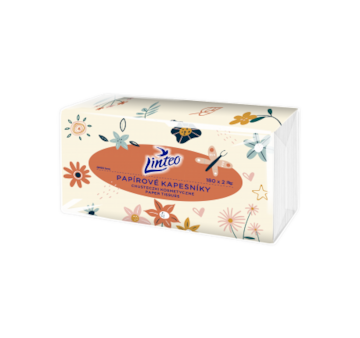 Linteo papírové kapesníky v sáčku 180ks, 2-vrstvé, celulóza