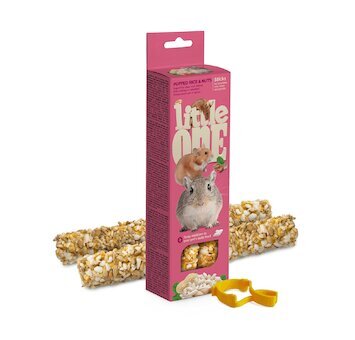 Little One tyčinky pro hlodavce s foukanými burizony a ořechy 2x55g