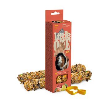 Little One tyčinky pro morčata, králíky a činčily s ovocem 2x60g