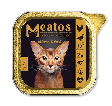 Meatos Cat Chicken & Duck kousky v omáčce 85 g
